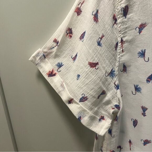 EDDIE BAUER Fishing Lure Print Button Down Shirt Women's Size Large - Picture 6 of 7